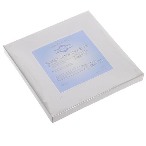 100732 HSB Non-Latex Dental Dams 6" X 6" Medium Purple 20/Pk in Kuwait