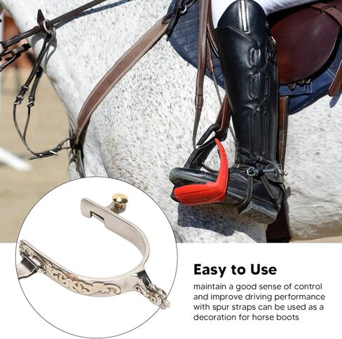 زوج واحد من نتوءات West Style Spurs، 70 × 90 مم/2.76 × 3.54 بوصة من الفولاذ المقاوم للصدأ West Cowboys Spurs للرجال والنساء، حذاء حصان مع ترس قابل للدوران لركوب الخيل in Saudi Arabia