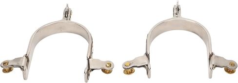 Stainless Steel Horse Spurs for Men with Carved Design Rotatable Gear Western Cowboy Equestrian Riding Spurs in Saudi Arabia