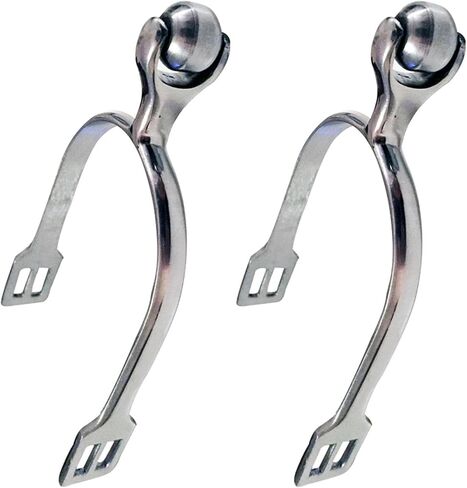 زوج من مهماز الحصان المصنوعة من الفولاذ المقاوم للصدأ مع كرة دوارة للرجال والنساء (الحجم: مهماز حصان للرجال) in Kuwait