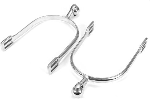 زوج من مهماز الحصان المصنوعة من الفولاذ المقاوم للصدأ مع كرة دوارة للرجال والنساء (الحجم: مهماز حصان للرجال) in Kuwait