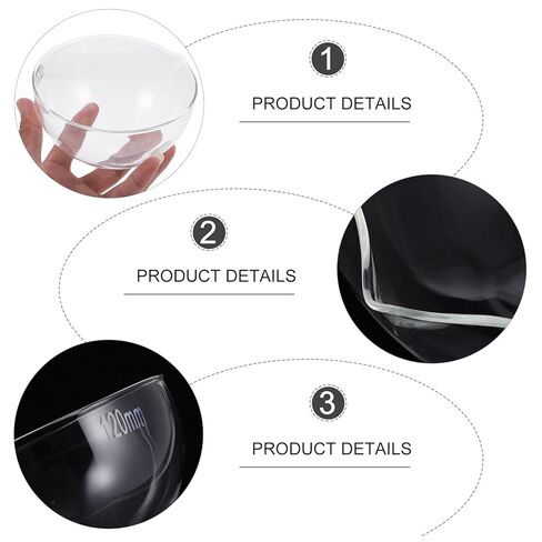 NOLITOY 120mm Round Bottom Glass Evaporating Dish Evaporation Basin Container with Spout Useful Evaporating Bowl for Scientific and Industrial Laboratory Use in Saudi Arabia