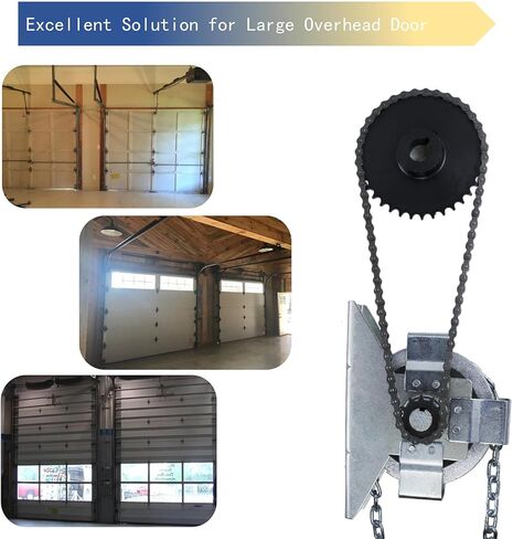 رافعة سلسلة بعمود رافعة لباب المرآب من LAJIAOZ - رافعة ذات محرك مخفض بنسبة 3:1 للأبواب القابلة للطي وفتاحات أبواب المرآب بعمود الرافعة in Kuwait