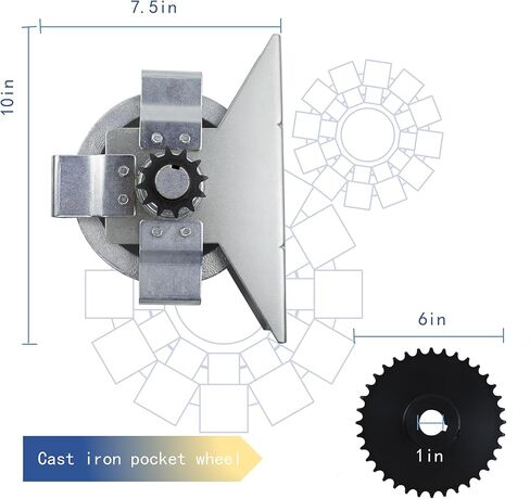 رافعة سلسلة بعمود رافعة لباب المرآب من LAJIAOZ - رافعة ذات محرك مخفض بنسبة 3:1 للأبواب القابلة للطي وفتاحات أبواب المرآب بعمود الرافعة in Kuwait