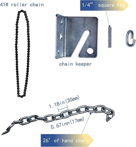 رافعة سلسلة بعمود رافعة لباب المرآب من LAJIAOZ - رافعة ذات محرك مخفض بنسبة 3:1 للأبواب القابلة للطي وفتاحات أبواب المرآب بعمود الرافعة in Kuwait