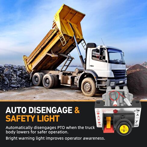 PTO Hoist Control Valve Air Kit with Kickout for Dump Truck Tipper Hydraulic System, K90 Dual Valve with PTO Switch, Console Tower, 10m Air Tube - Replace AV-295 329358X 329219X in Saudi Arabia