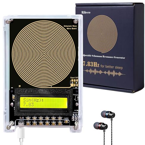 0.01Hz-299999Hz Adjustable Sine Wave Frequency Generator for Healing, 7.83Hz Schumann Resonance Generator with Acrylic Case, USB Powered Signal Generator for Relaxation, Stress Relief & Better Sleep in Kuwait