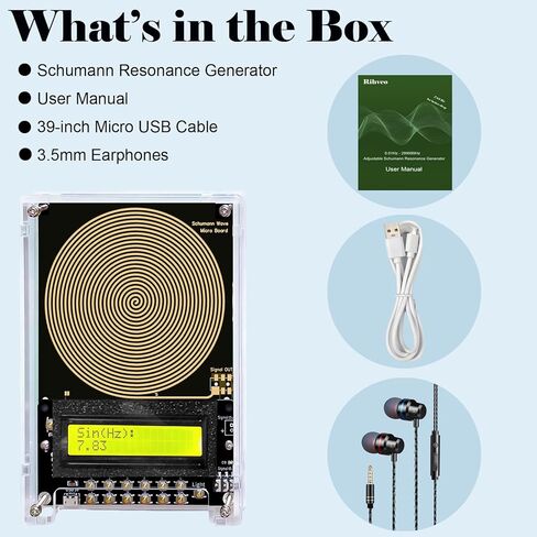 0.01Hz-299999Hz Adjustable Sine Wave Frequency Generator for Healing, 7.83Hz Schumann Resonance Generator with Acrylic Case, USB Powered Signal Generator for Relaxation, Stress Relief & Better Sleep in Kuwait