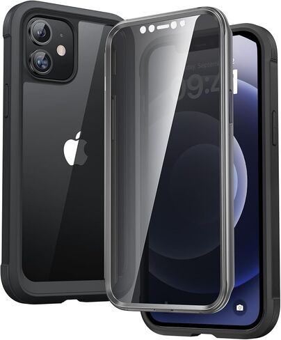 Diaclara Designed for iPhone 14 Case, Full Body Rugged Case with Built-in Touch Sensitive Anti-Scratch Screen Protector, with Camera Lens Protector for iPhone 14 6.1" (Grey Blue) in Kuwait