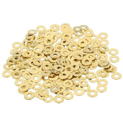 200 Pieces Brass Washer Seal Gaskets Flat Ring M3×8×0.5Mm-M3×10×1Mm Suitable for Machinery Repair and Outdoor Construction,M3×10×1mm(M3x8x1mm) in Kuwait