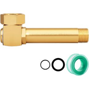 تركيب بديل لبكرة خرطوم الحديقة، محول كوع دوار نحاسي 3/4 بوصة GHT أنثى إلى 1/2 بوصة NPT (طول 4.72 بوصة قطعتان) in Kuwait