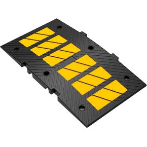 1 Pack 35" Speed Bump Rubber Speed Hump Middle Part Combinable High Visibility Durable Ramp Garage Driveway Asphalt Concrete Gravel (Middle Part 1 Pack) in Kuwait