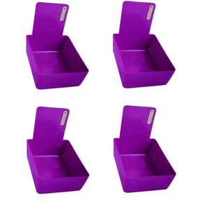 4/Pk Dental Lab Pan Hanging Medium Plastic Dental Medical Pro Lab Working Pan for Hanger Bar (Purple) in Kuwait