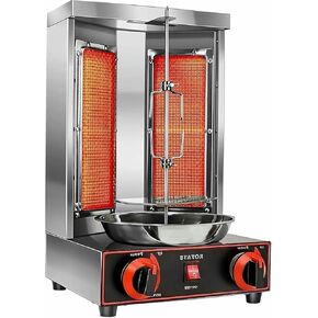 Grill Machine, Electric Vertical Kebab Gyro Grill Machine,Chicken Cooker Machine with 2 Burners, Broiler Gyro Rotisserie Oven Doner Kebab Machine in Saudi Arabia