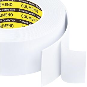 Single-Sided Adhesive Foam Tape 1in x 9.84FT Single-Sided Sealing Strip Foam Pad Sponge Tape Window Weatherproof, Self-Adhesive Insulation Sealing Tape (White) in Kuwait