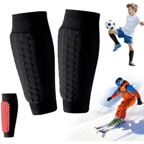 واقيات الساق لكرة القدم، واقيات جل للتزلج، واقيات الساق للأطفال والشباب، كم ضاغط على الساق مع وسادات على شكل قرص العسل لكرة القدم والتزلج in Kuwait