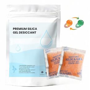 Color-Indicating Silica Gel Packets, 5g (50 Pack), Food-Grade Reusable Desiccant Moisture Absorbers for Food Storage, Closets, Electronics in Kuwait