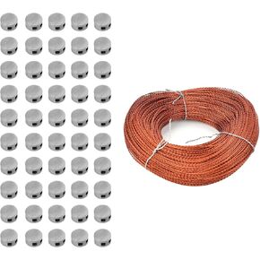 50 قطعة 10x6 مللي متر أختام الرصاص المستديرة أختام الأمن مع الأسلاك النحاسية (100 متر) in Kuwait