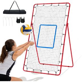 NEWBULIG الكرة الطائرة Rebounder صافي 7x4 قدم، 5 زاوية قابل للتعديل ترتد معدات التدريب، شبكة متينة لممارسة الكرة الطائرة، والصدمات، والارتفاع، وسهلة الإعداد وحقيبة سفر محمولة للتخزين in Kuwait