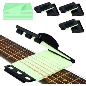 Guitar String Cleaner Fret Floss: Fretboard Cleaner Cloth Guitar Cleaning Kit - Strings Tools Scrubber Guitar Accessories Maintenance Care Kit for Bass Ukulele Violin (3 Pack) in Kuwait
