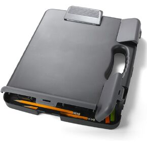 حالة البلاستيك المخزنة للحافظة المحمولة لأحجام A4 ، الفحم (83301) ، 11-3/4 "W × 1-1/2" D X 14-1/2 "H in Kuwait