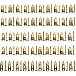 مثبتات الحوائط الجافة مع مجموعة براغي، حفر ذاتي، 3 أحجام، إجمالي 50 قطعة، مثبتات جدارية من الألواح الصخرية وأظافر لتعليق الصور، رف الكتب، ديكور المنزل، مجموعة مراسي التمدد والمسامير (لا حاجة إلى الحفر) in Kuwait