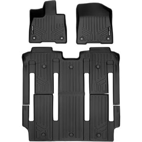 SMARTLINER Custom Floor Mats 3 Rows and Cargo Liner Behind 2nd Row Set for 2013-2020 Toyota Sienna in Kuwait