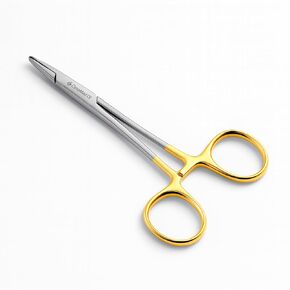 Cynamed TC Mayo Hegar Needle/Suture Holder Driver with Tungsten Carbide Inserts and Gold Rings - Premium Grade Instrument (5.5 in.) in Kuwait