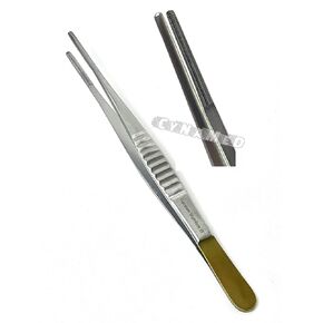 German 1 Each Debakey Forceps Serrated Narrow Tips for Atraumatic Veterinary Microscopy Dissection Comes in Gold Handle 12" in Kuwait