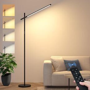 مصباح أرضي LED ، رأس 360 درجة ، رأس مدونة ، مصابيح أرضية قابلة للضعف 1800 لتر مع التحكم عن بعد ، 3000K-6000K ضوء الزاوية الحديثة ، مصباح طويل القامة لغرفة المعيشة ، غرفة نوم ، مكتب in Kuwait