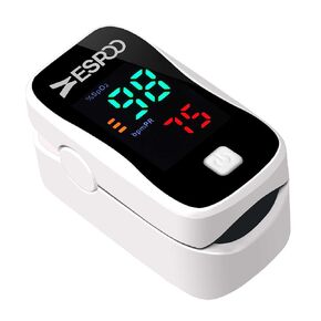ESPOO Fingertip Pulse Oximeter, Blood Oxygen Saturation Monitor (SpO2) & Pulse Rate Monitor with LED Display, Portable Oxygen Monitor, Includes Batteries & Lanyard in Saudi Arabia