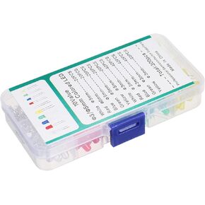 2-Pin Diffused Light Emitting Diodes Set 300Pcs Electronic Components Kit for DIY Projects Home Electronics Prototyping Repairing Work in Kuwait