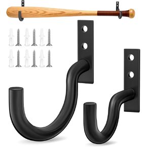 Heavy Baseball Bat Display Wall Mount, Metal Horizontal Baseball Bat Holder, Rust Proof Design for Signed Bats & Autographed Collections, Industrial Style Sports Memorabilia Display (Sturdy Metal) in Kuwait