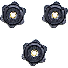 15 قطعة M10x38mm مقابض النجوم، متري M10 أنثى مخرش لقط المكسرات البلاستيك الأسود المسمار على نوع الخيوط من خلال المقابض جزازة العشب مقبض in Kuwait