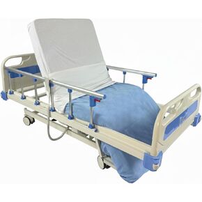 Glory Medical PAM-3C Hospital Bed - Chair Position Adjustable Electric Hospital Beds for Home and Commercial Use, Locking Casters, Includes Foam Mattress, Bed Tray & Bed Sheets (x2) in Kuwait