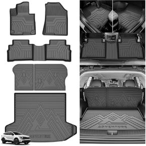 T TGBROS لـ KIA Sportage Floor Mats 2023-2025 2026 مجموعة كاملة من الأحوال الجوية ، قمم مخصص لبطانات TPE الخلفية ، الجذع ، وميضات الجذع للملحقات الرياضية 6pc (وليس الهجينة) in Saudi Arabia