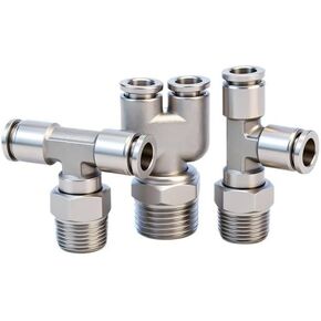 1 قطعة 304 الفولاذ المقاوم للصدأ هوائي موصل قابس سريع PB8-02 موصل أنابيب الهواء PX6-01/PD ثلاثي الاتجاهات درجة حرارة عالية ومقاومة الضغط العالي (الفولاذ المقاوم للصدأPB6-M5) in Kuwait