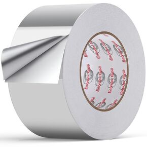 2 Inch x 65 Yard Heavy Duty Aluminum Foil Tape, High Temperature Silver Duct Tape, Self-Adhesive Metal Tape for HVAC, Exhausts Duct and Metal Repair,3.2MIL in Kuwait