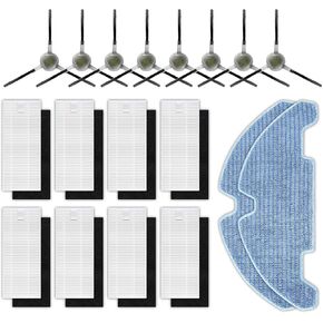 (18 Pack) M330 Pro Replacement Parts Compatible with Lefant M330/ M330 Pro Robot Vacuum Cleaner, 8 Side Brushes, 8 HEPA Filters with Foam Filters, 2 Mop Pads, Accessories Kit in Kuwait