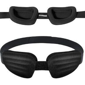 قناع نوم كلوزيا للرجال والنساء، قناع عين للنوم قابل للتعديل، أقنعة عين تحجب النوم بنسبة 100%، ناعم ومريح للسفر والتنقل، أسود in Kuwait