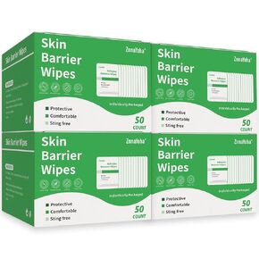 50 قطعة من المناديل المبللة الطبية لحاجز الجلد، لا تسبب اللدغة لتحضير الجلد لإنشاء طبقة حاجزة للبشرة الحساسة، والفغرة، وزيادة الالتصاق in Kuwait