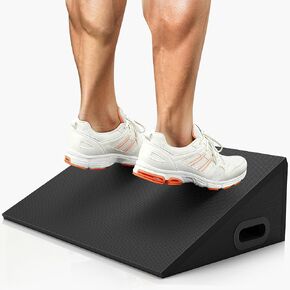 لوح مائل، لوح خشبي مائل لتمديد ربلة الساق بعرض 19 بوصة لتمديد ربلة الساق، والركبتين فوق أصابع القدم، ورفع الأثقال والقرفصاء المرتفع لتدريب القوة والمرونة in Kuwait