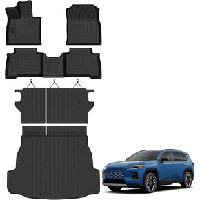 Floor Mats for 2026 2025 Nissan Kicks SV/SR Upgrade Trunk Mat All Weather TPE Floor Liners Fit for 2026 2025 Kicks 1st & 2nd Row and Cargo Liner Anti-Slip Full Set Car Mats (Not for S) in Kuwait