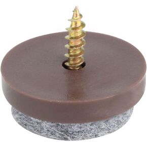 وسادات، مسامير لباد غير قابلة للانزلاق مقاس 24 مم مع برغي متحرك لأعماق تسمير مختلفة، واقيات أرضية مقاومة للخدش من الفولاذ المقاوم للصدأ لكرسي الطاولة والأريكة والأثاث الخشبي (28 مم) in Kuwait