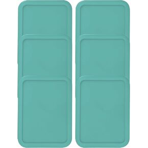 Replacement Lids fits Pyrex 3-Cup Glass Food Storage Container Bowls, (7.75 x 5.75-Inch) Plastic Rectangle Lids Covers for Pyrex 7210-PC, Airtight & Leakproof (6-Pack, Purple) in Kuwait