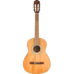 جيتار صوتي من Fender CN-25 مقاس 3/4 من النايلون، جيتار للمبتدئين، مع ضمان لمدة عامين، جيتار مثالي للمبتدئين للأطفال سهل الاستخدام على الأصابع، يتضمن 3 أشهر من الدروس المجانية، طبيعي in Kuwait