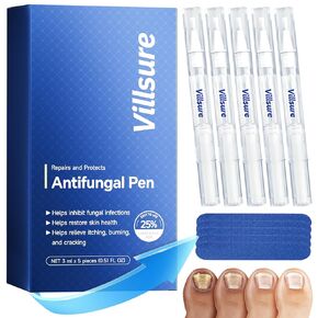 قلم فطريات أظافر القدم من فيلشور - علاج فطريات أظافر القدم بقوة إضافية، يحتوي على 25% من حمض الأنديسينويك وزيوت شجرة الشاي، بالإضافة إلى مكونات طبيعية أخرى، خفيف وغير مهيج - قلم فطريات الأظافر 5 قطع in Kuwait