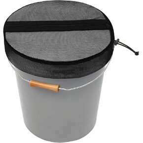 5 Gallon Bucket Multi-Purpose Adjustable Lid Cover with Mesh Opening – Ideal for Fishing, Bait Storage, or Trash Can Conversion (1) in Kuwait