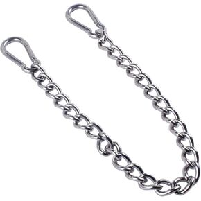 2 Pack 25 inch Heavy Duty Hanging Chain with Carabiner, Stainless Steel Hanging for Hammock,Hanging Chair, Punching Bag, Clip Hook Attachment & Chain 400LB Capacity Indoor Outdoor in Kuwait