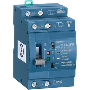 Dual Power 63A 230VAC Automatic Transfer Switch ME1-63AE 2P PC Type DIN-Rail Mounting Blue Housing in Saudi Arabia